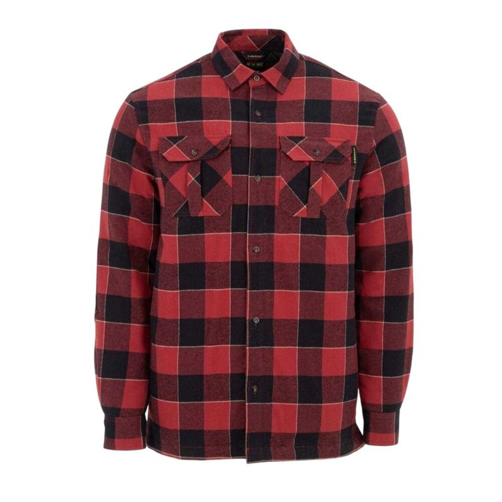 Dunlop Mens Lumber Buffalo Check Flannel Shirt / Red/Black